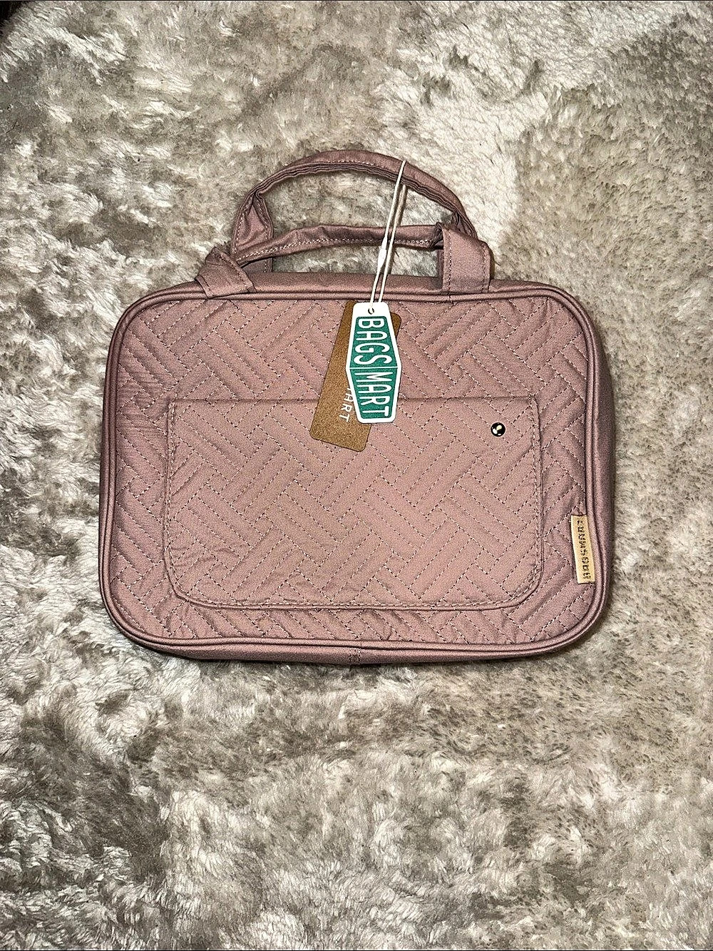 BAGSMART Quilted Hanging Toiletry Bag Pink NWT